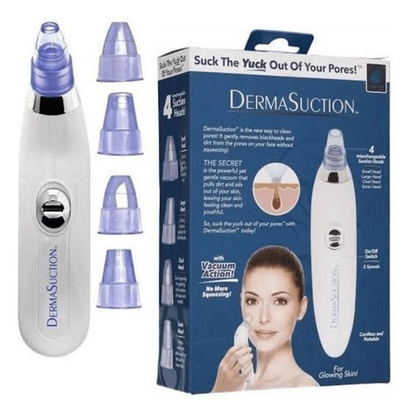 Derma Suction 3 In 1 Black Head Remover Machine | Acne Pimple Pore Cleaner Vacuum Suction Tool
