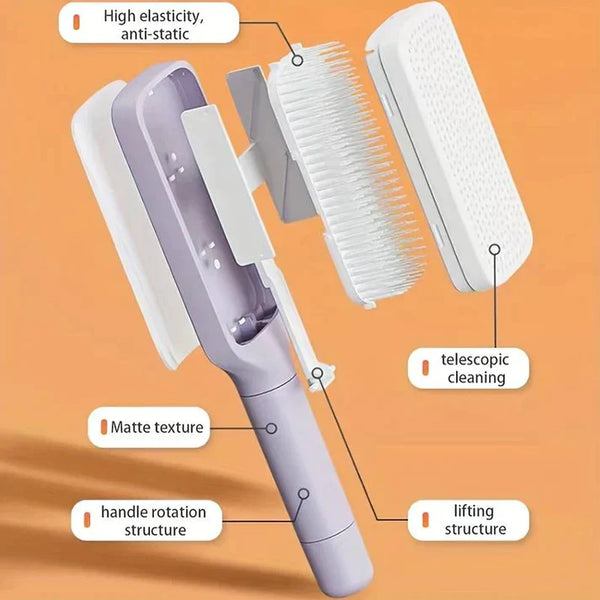 4-in-1 Self-Cleaning Hair Comb Brush (Free Delivery 🚚)