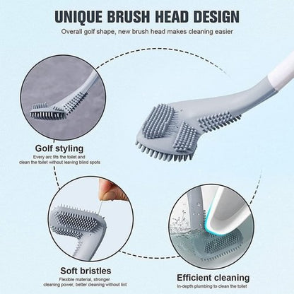 Silicone Soft Rubber Toilet Cleaner Brush (Buy 1 Get 1 Free)