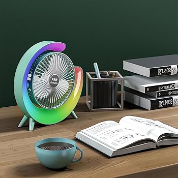 Coloful Rechargeable Desktop Fan