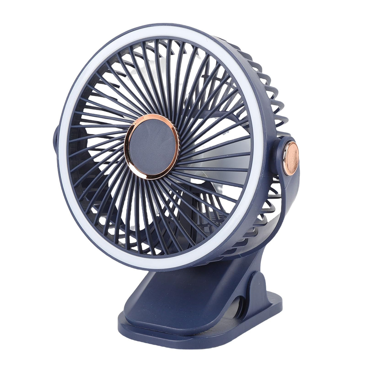 720° Wide Angle Rechargeable Desk Fan with LED