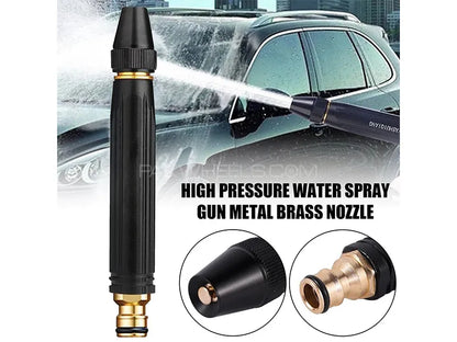 Adjustable Nozzle Water Spray Gun | High Pressure | Metal Brass | Black
